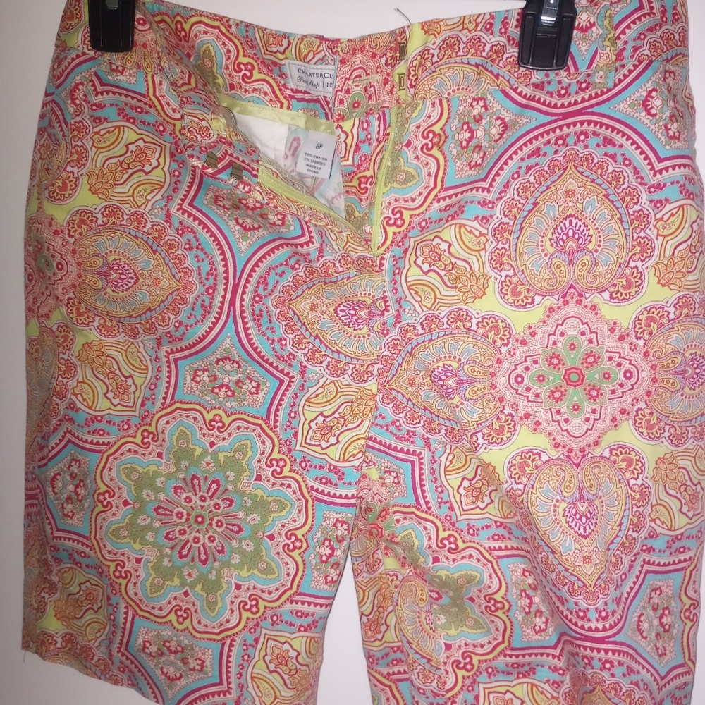 Women's charter club two-piece Paisley Blazer and short set - Picture 13 of 15